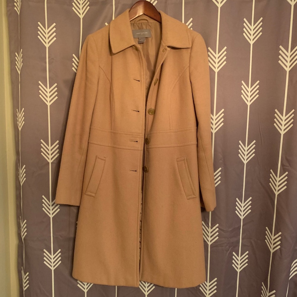 Wool Princess Cut Pea Coat